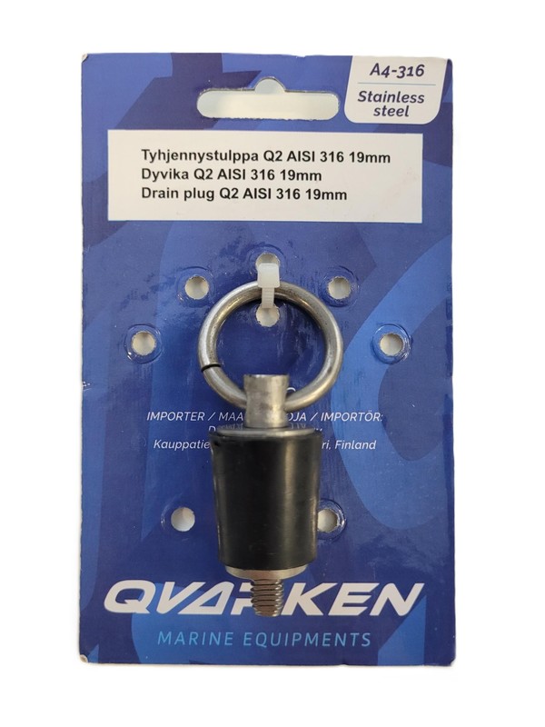 Qvarken notekas korķis Q2 AISI316 16mm