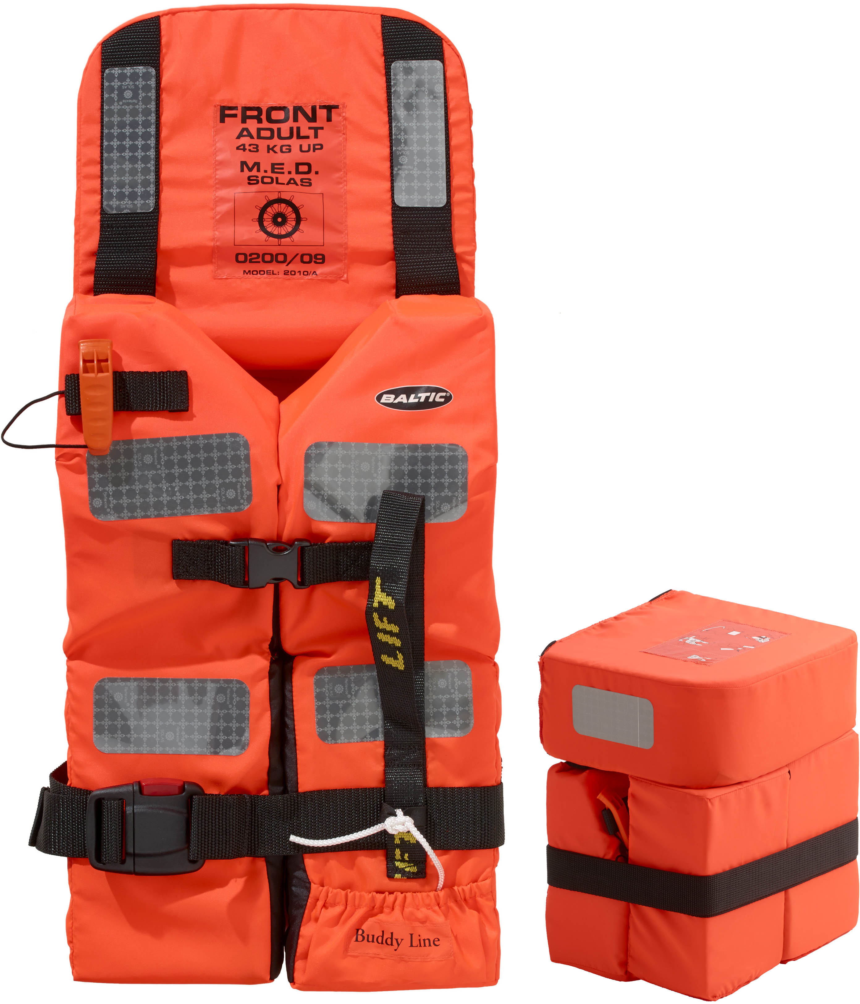 Baltic 2010 M.E.D./SOLAS lifejacket orange Adult 43+kg