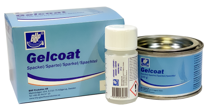 BHP Gelcoat-Filler 100g RAL-9016 white inc. hardener