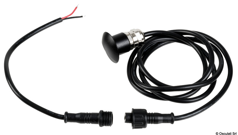 White LED courtesy light matt black anodized aluminium body