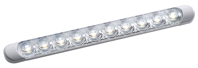 Free-standing LED light fixture white 230x24x11 mm