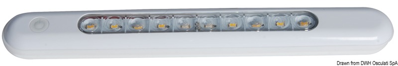 Free-standing watertight LED light 310x40x15 mm