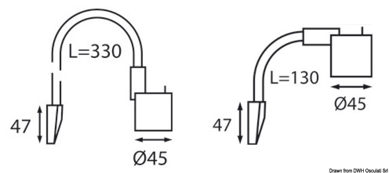 Flexible arm 6-LED light for bedside black finish