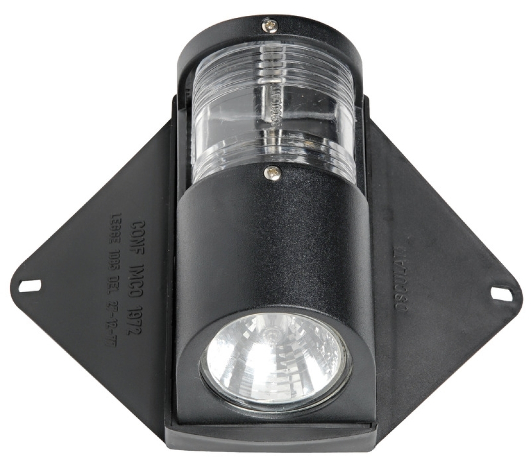 Навигационный и палубный фонарь HD LED 12В 4Вт 175x135мм - черный корпус