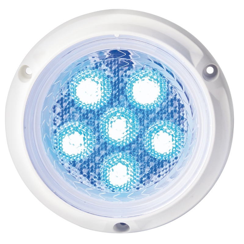 Round underwater light blue 134 mm