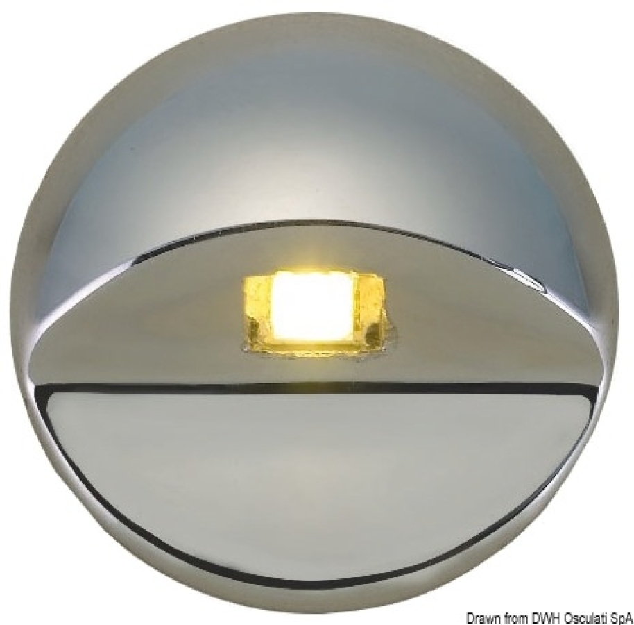 Alcor Ambient Blue LED Light - Stainless Steel - 0.2W, 10 lumens