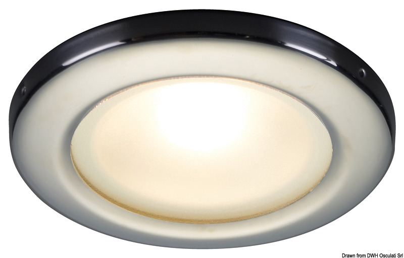 Vega II LED recess ceiling light mirror-polished white