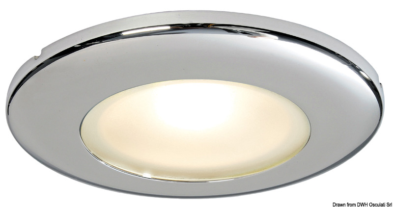 Capella II LED recess ceiling light mirror-polished white 1+1 LED