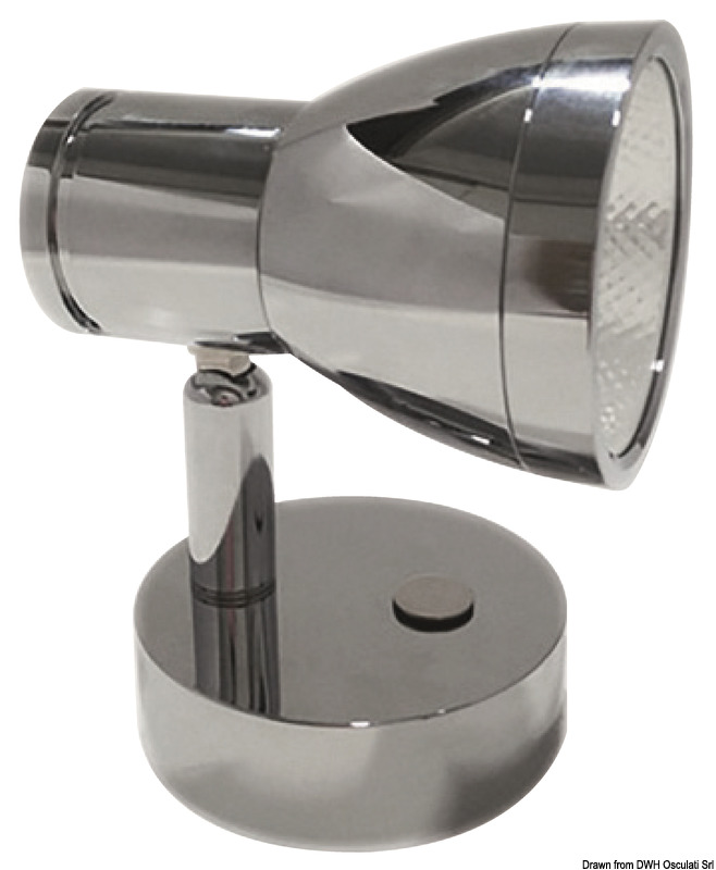 CREE LED reading spotlight chromed aluminium
