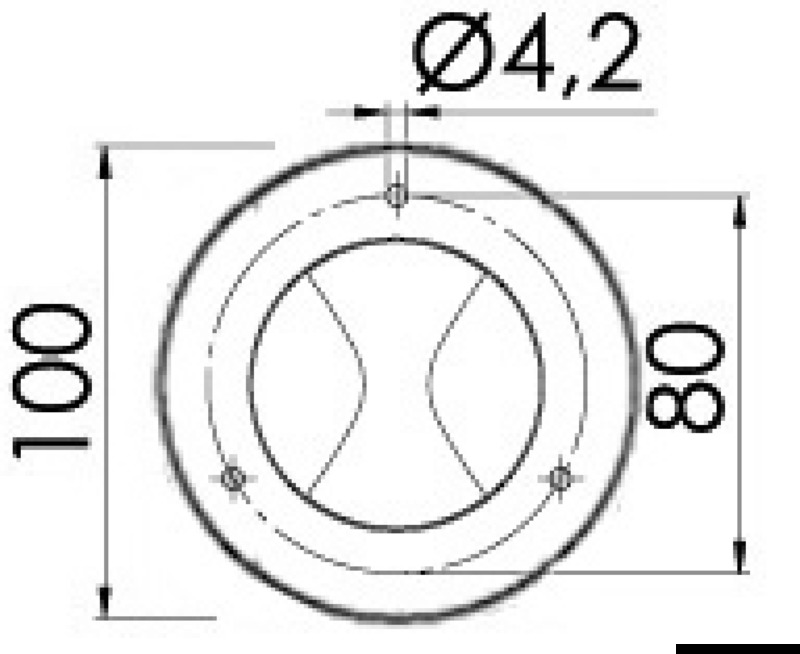 Retractable Aurora deck lamp round bezel
