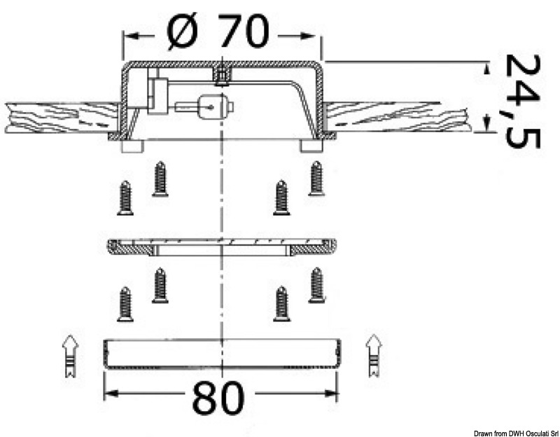 Hydra spotlight polished SS 10 W