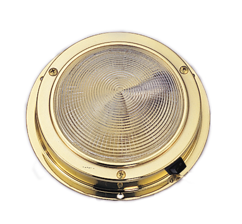 Brass recessless ceiling LED light 138 mm