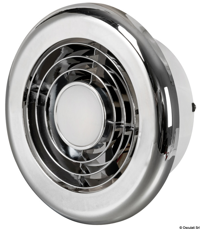 Recess-fit LED spot light w/extractor fan 12V