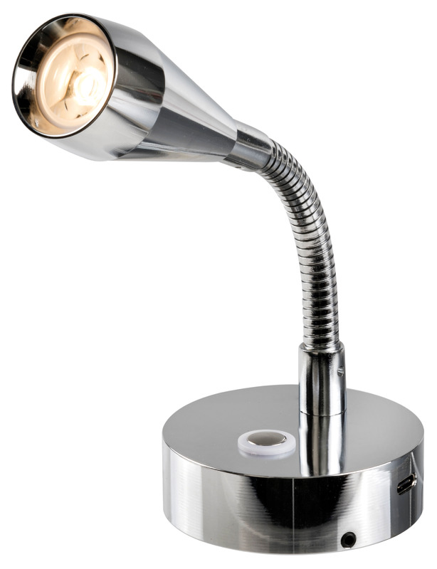 Articulated LED spotlight polished