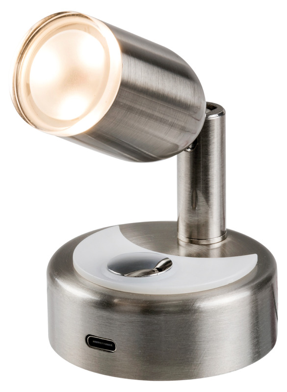 LED spotlight satin-finish