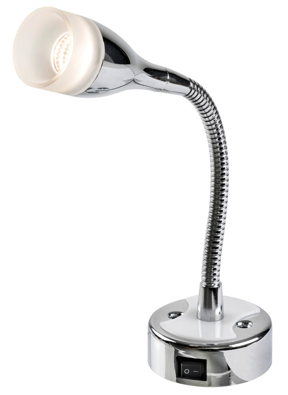 Articulated LED spotlight polished 400 mm