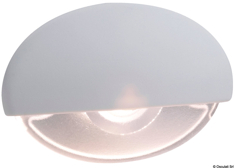 Steeplight white LED courtesy light white body