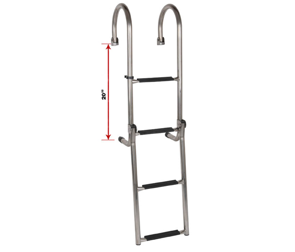 OS LADDER S/S 4 STEP (GUNWALE)