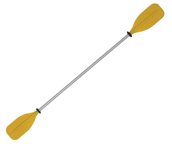OS ECONOMY KIDS KAYAK PADDLE 2 PCE 1800mm YELLOW