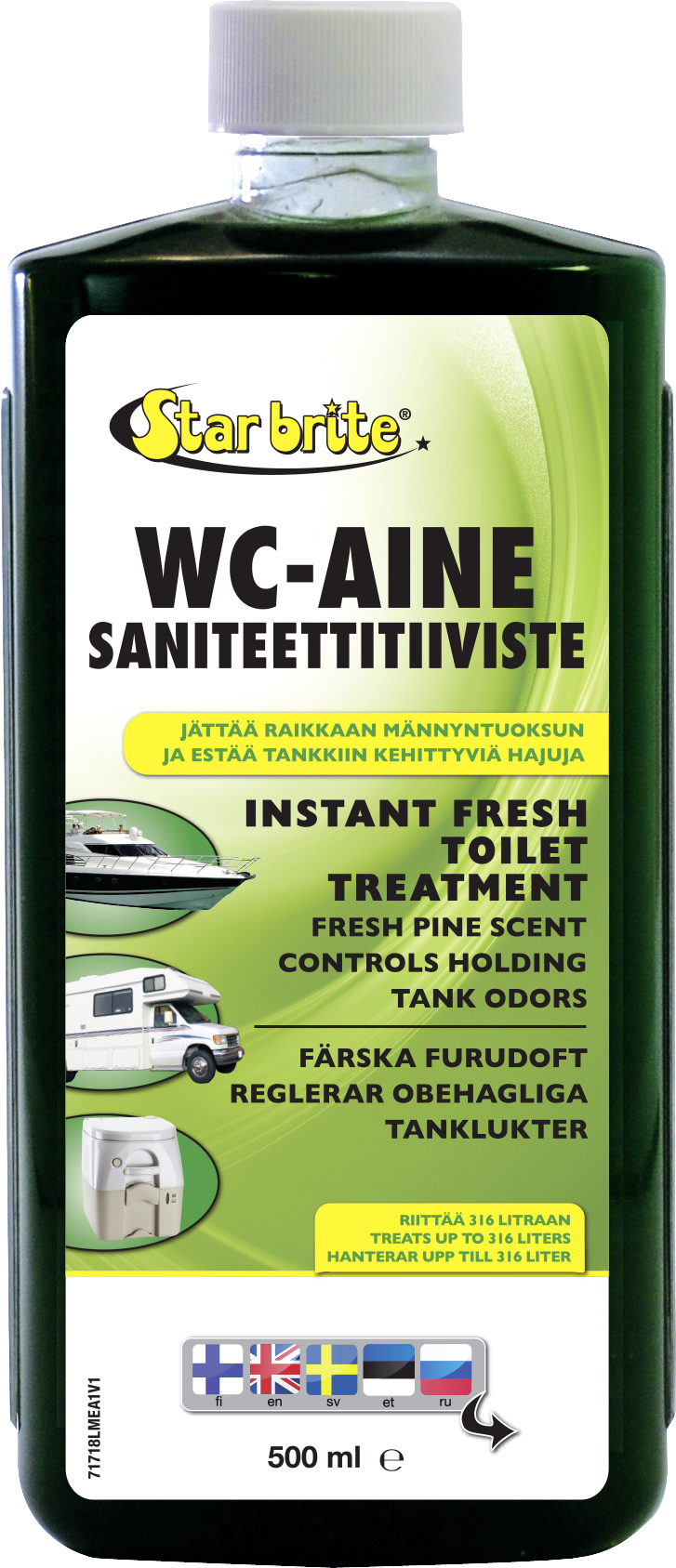 Star brite Instant Fresh Toilet Treatment Pine Scent 500ml