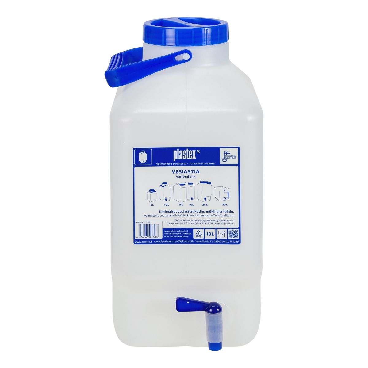 Plastex Water container with tap 10L