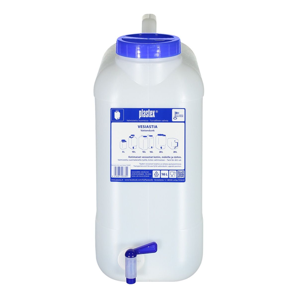 Plastex Water container with tap 16L