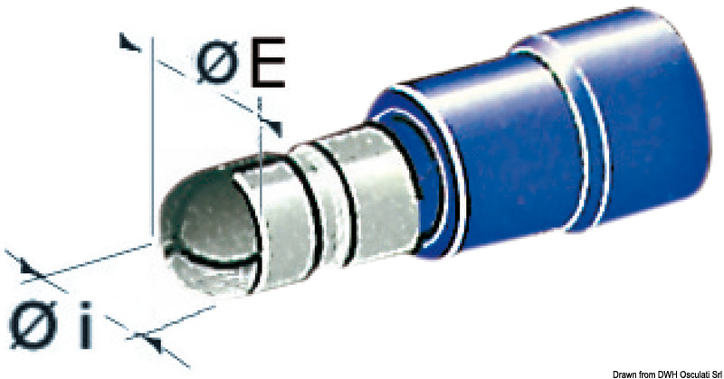 Cylindrical male terminal 2.5-6 mm²