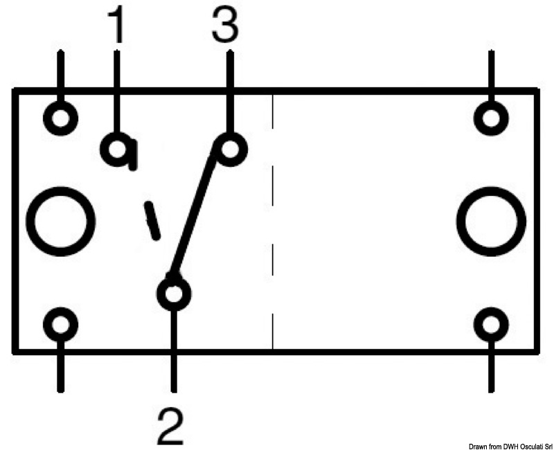 ON-ON switch N. 2 white bulbs 12 V