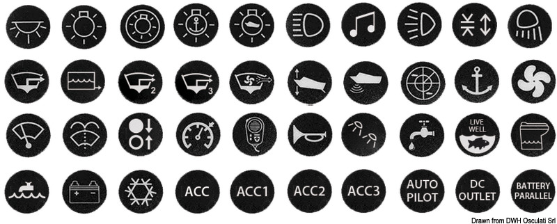 Set 40 stickers for anti-vandal switches