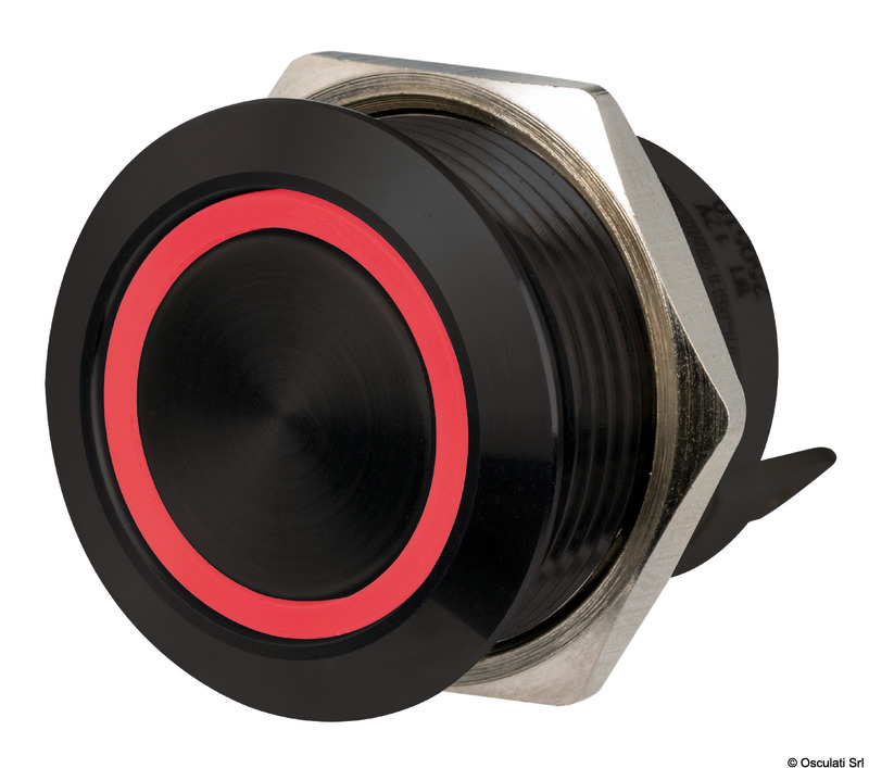 FLAT S.S. black switch ON-OFF 12/24V RBW