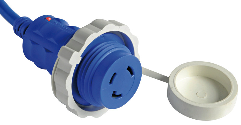 Plug + cable 15 m blue 30 A