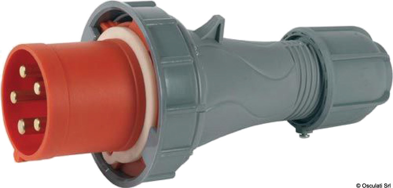 Power plug for deck connection, male 5-poles 63 A