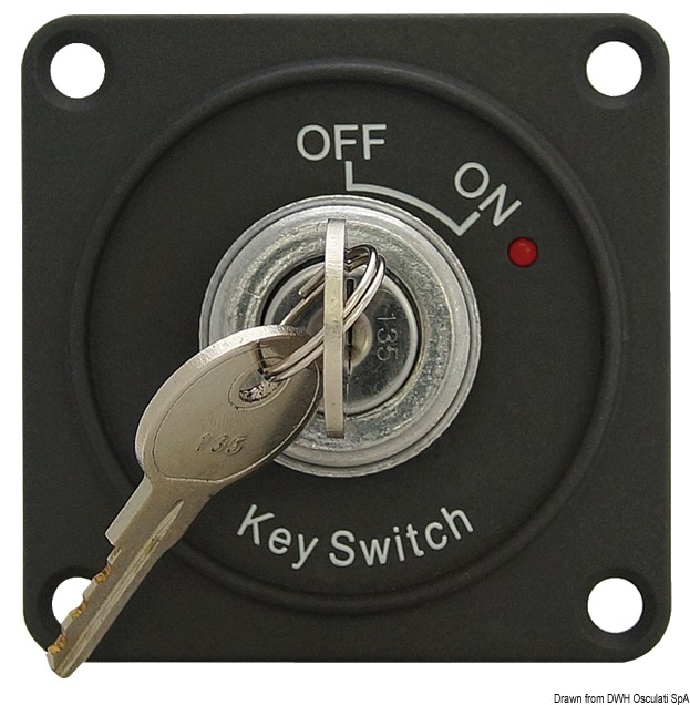 ON-OFF switch w/key and LED warning light