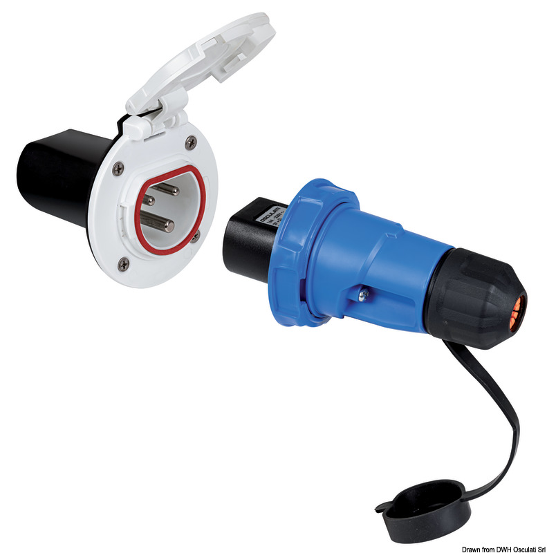 Cruiser black socket 16 A + SS lid