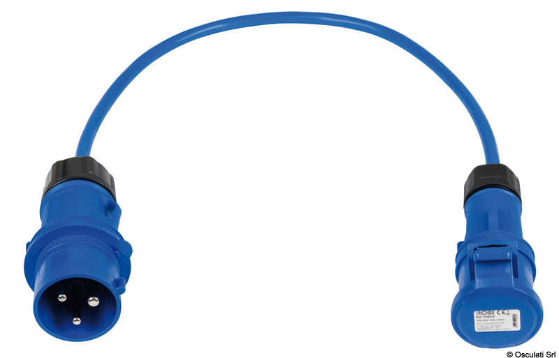 Prewired adapter for 32A socket and 16A plug