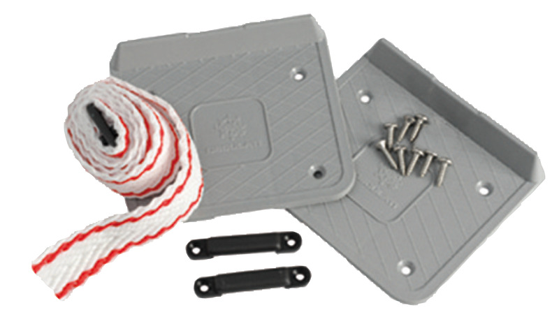 Double plate for battery/tank fastening