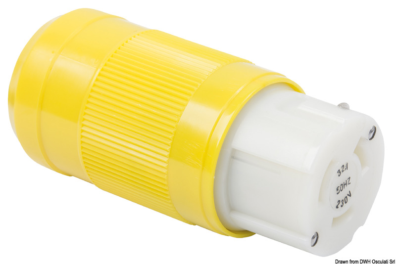 Marinco bipolar monophase 3-wire plug