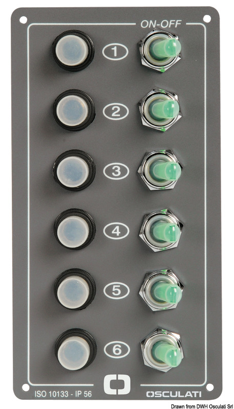Elite electric control panel 6 switches