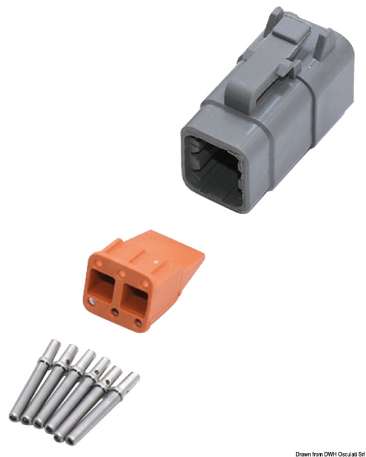 Deutsch 6-pole DTM connector