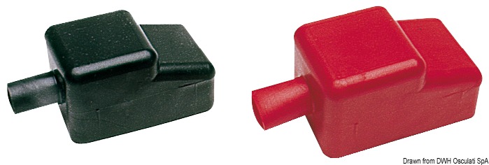 Pair of caps for battery clamps