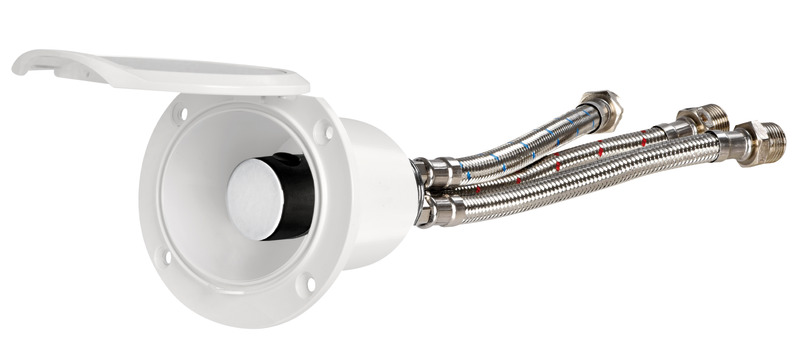 Nuvola deck shower with mixer