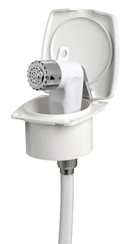 Boris shower white finish PVC hose 2.5 mm