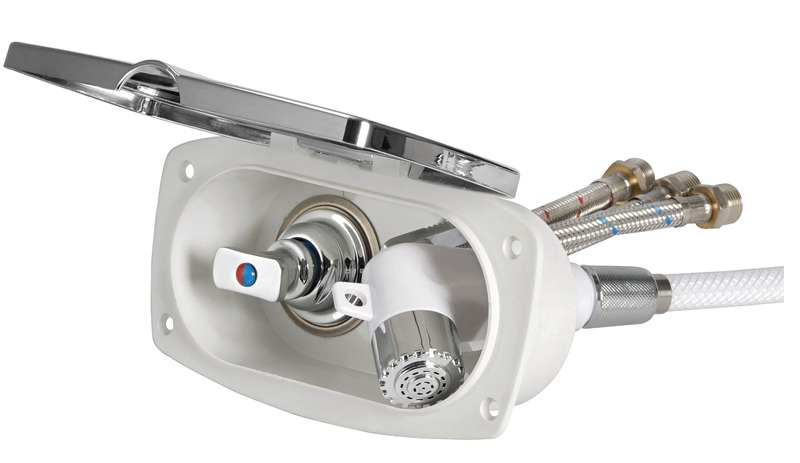 New Edge shower box chromed PVC hose 2.5 m Crosswise shower outlet