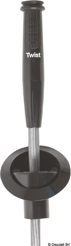 Whale Twist® Mk2 deck shower black 150x120 mm