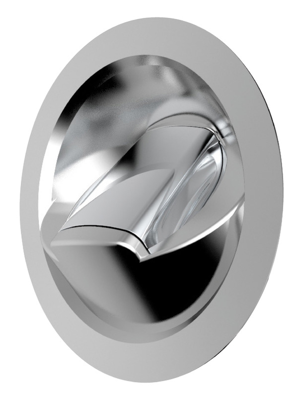 Saturn shower w/vertical mixer chromed