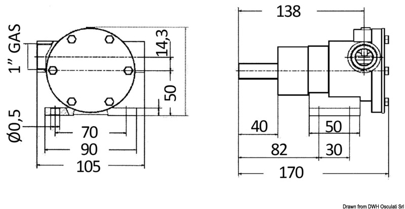 Nauco 335 pump 107 l mechanic seal