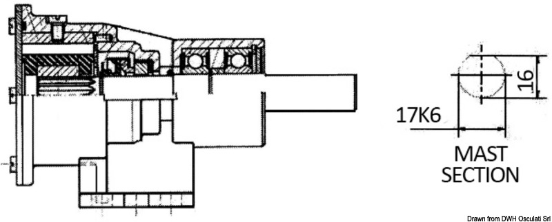 Nauco 335 pump 46 l rubber ring
