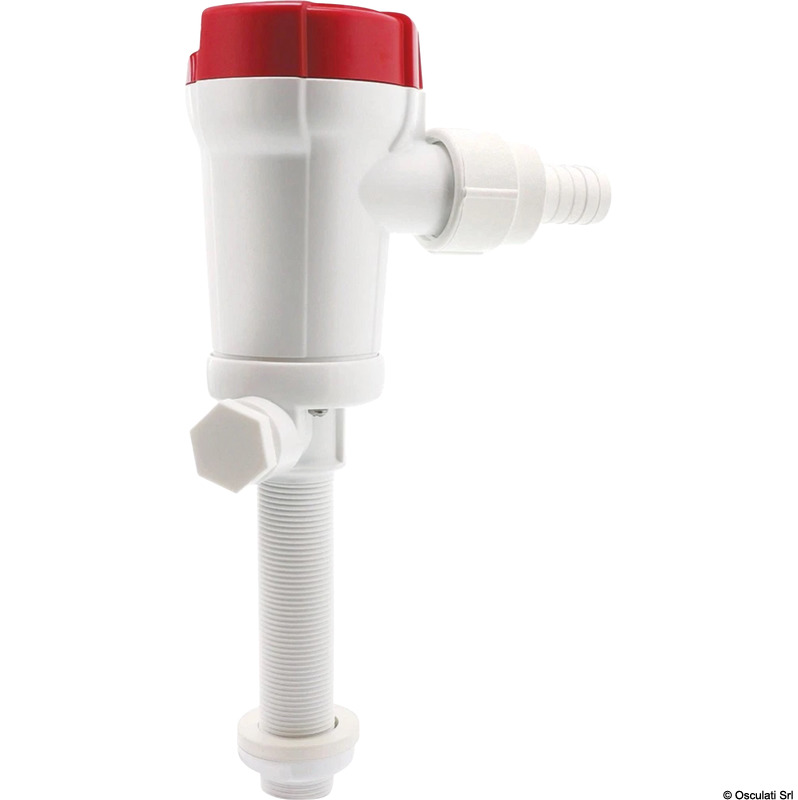 Rule tank aerator pump vertical outlet