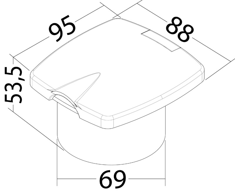 New Edge recess-fit water pressure reducer white