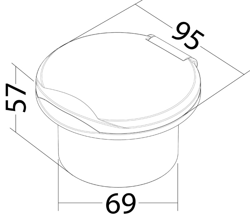 Classic Evo chromed water plug for deck washing